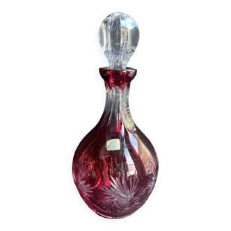 Carafe cristal taillé overlay – Cristallerie d’Art Roger Gross Le Clairupt Baccarat