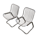 Two chairs in chrome metal