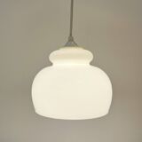 Opaline pendant light in white glass from the 60s and 70s vintage Free form