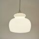Opaline pendant light in white glass from the 60s and 70s vintage Free form