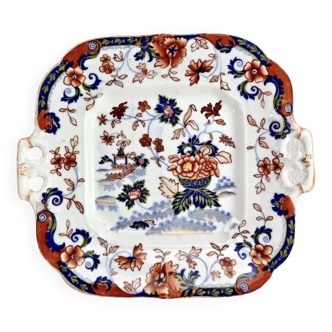 Ancien plat à gâteau porcelaine Minton Amherst Japan 1830
