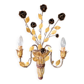 Grande applique murale florentine, Hollywood Regency, 1960-70
