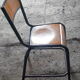 Ancienne chaise d'école de sciences en tube