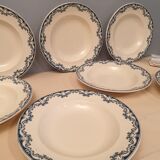 Suite of 7 Longwy hollow plates