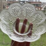 Bol de service en cristal d'Allemagne de l'Est (RDA, probablement Lausitzer) avec motif d'arbre