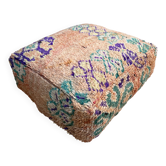 Pouf Kilim berbère fait main, coussin de sol