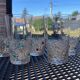 6 gobelets en verre avec des cabochons de couleur porto limoncello