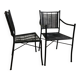 Bamboo metal chair and armchair