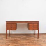 Teak desk and walnut armchair