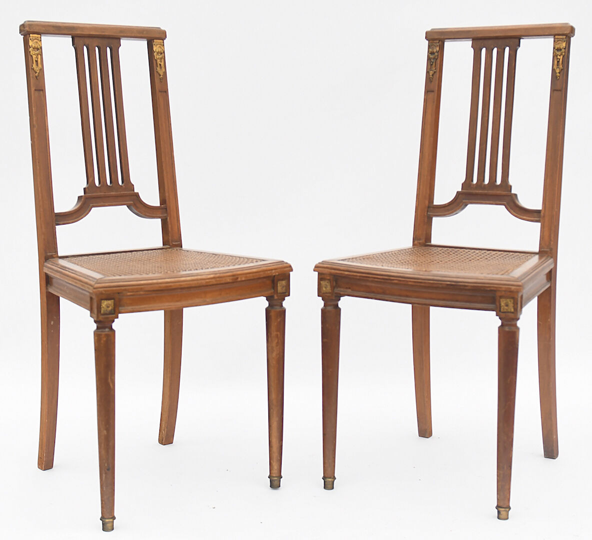 Pair of chairs canned from the 1900s period