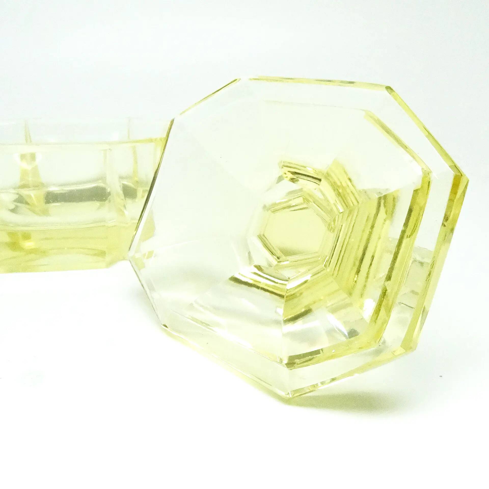 Art Deco bonbonniere, crystal, Moser, Czechoslovakia, 1930s