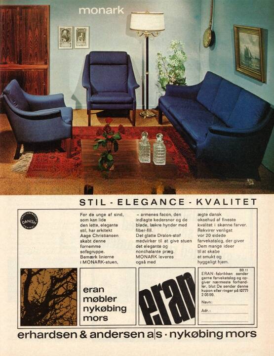 1970s, Danish design by Aage Christensen, armchair, model “Monark“.