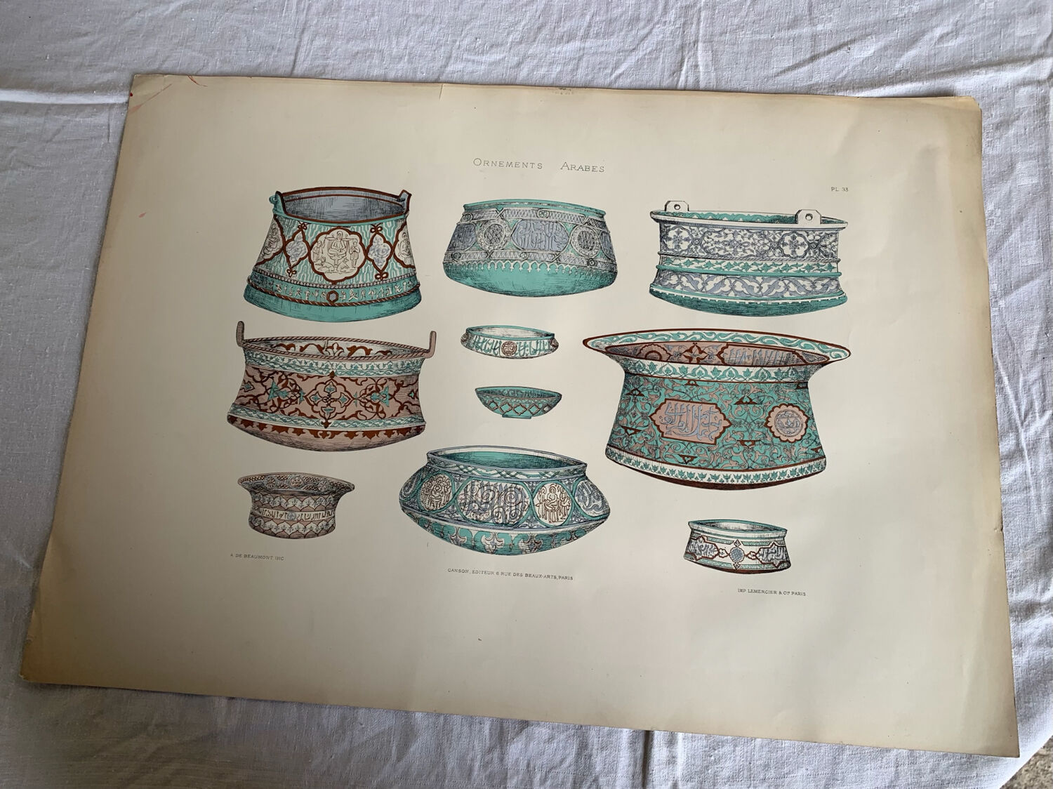Ancient Oriental Lithography - Arab Ornaments