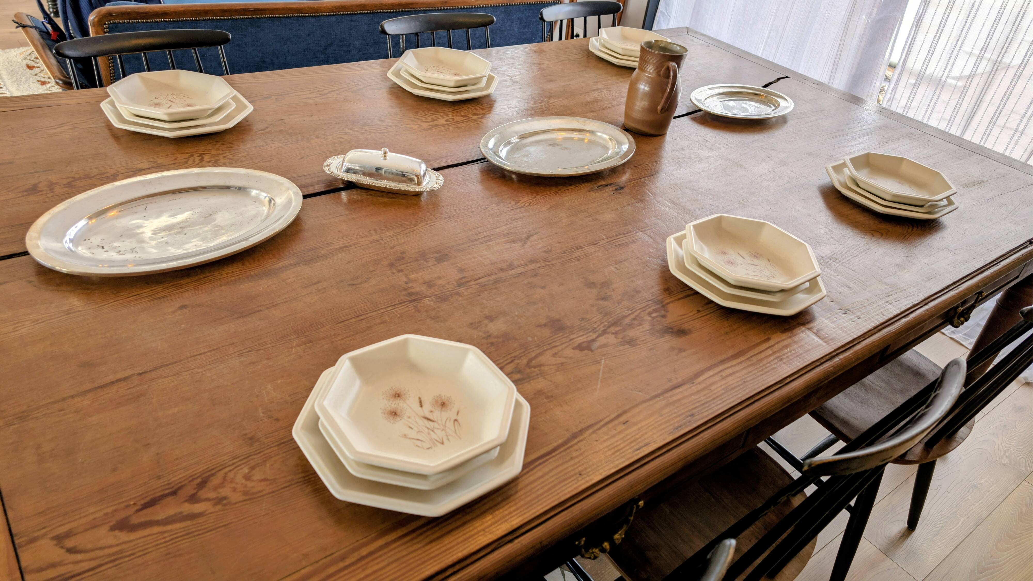 Tiffany table service – 21 pieces – Vintage plates with a floral design