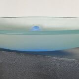 Empty vintage pocket in frosted glass signed