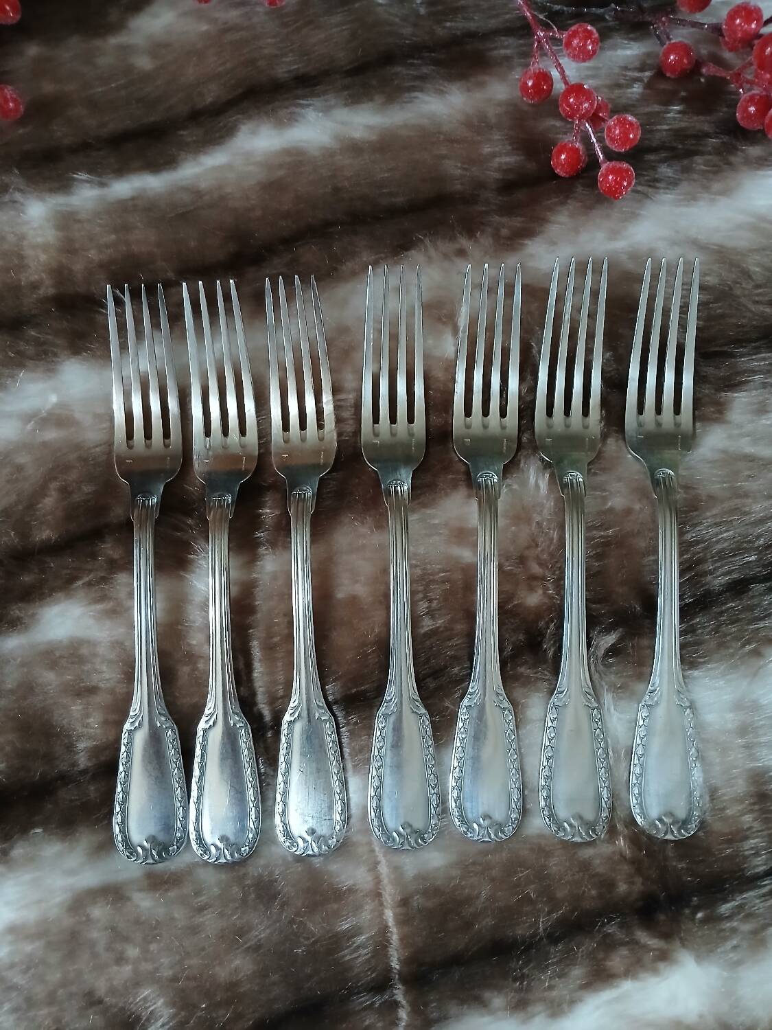 14 antique silver-plated cutlery sets