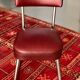 Office chairs in burgundy skaï 50s
