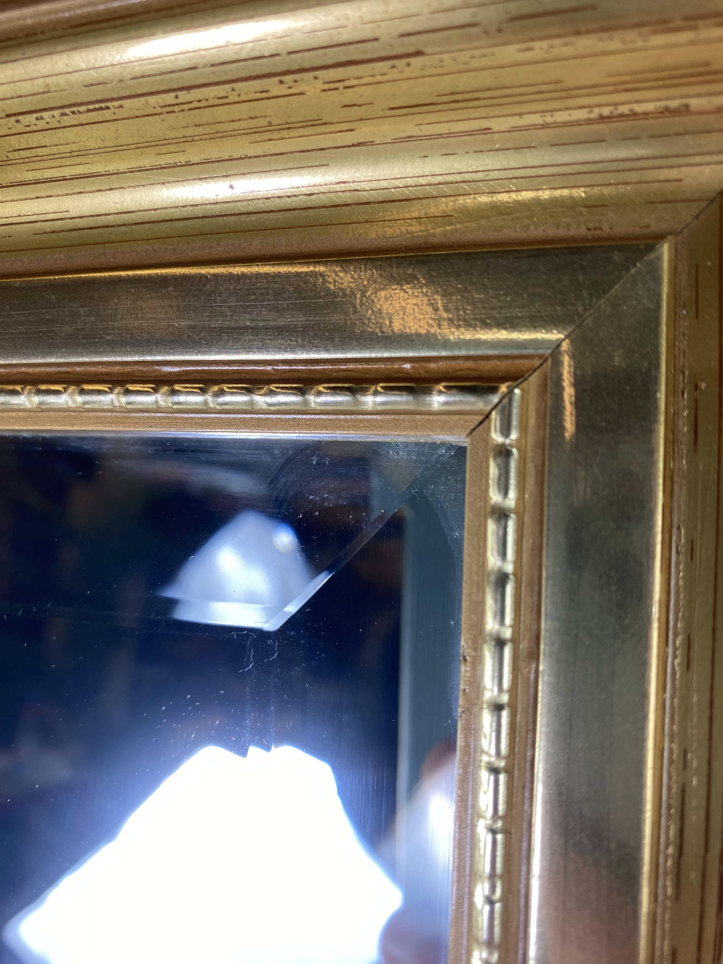 Gold Beveled Mirror