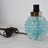 Rare blue table lamp in rostrato Murano glass vase for Barovier & Toso, 1950s