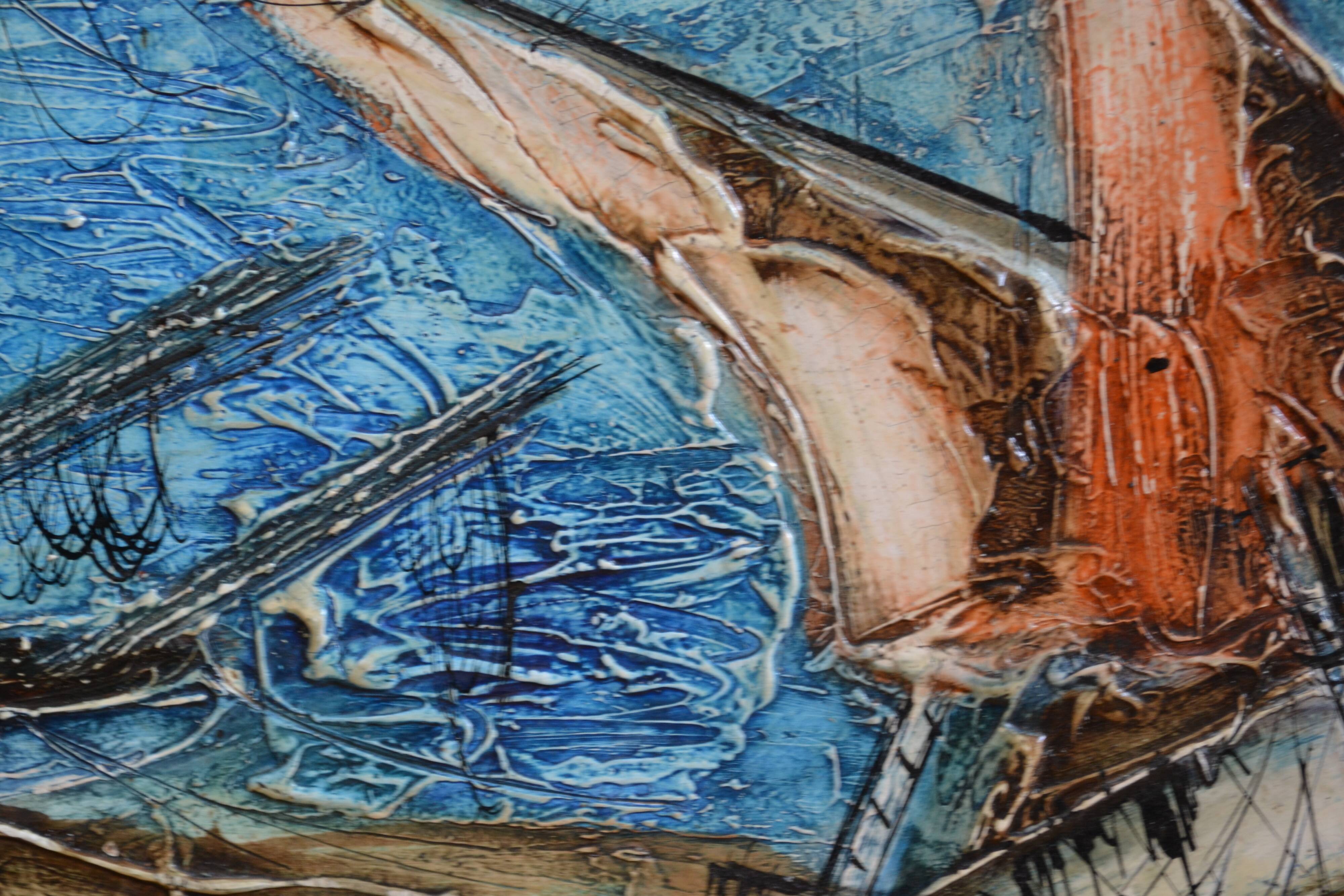 Ticket “Port in the Mediterranean” (La Ciotat?) HSP painting