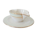 Ancienne saucière en porcelaine opaque SA