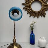 Golden and blue lamp