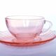 6 tasses café verre rose arcoroc