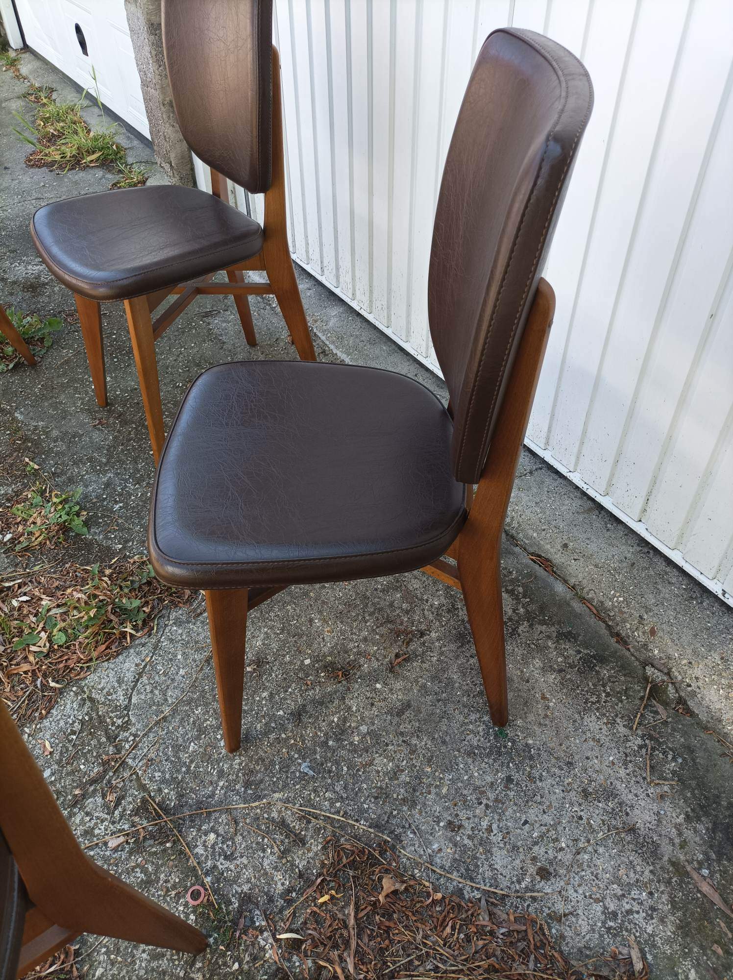 4 vintage Scandinavian teak chairs