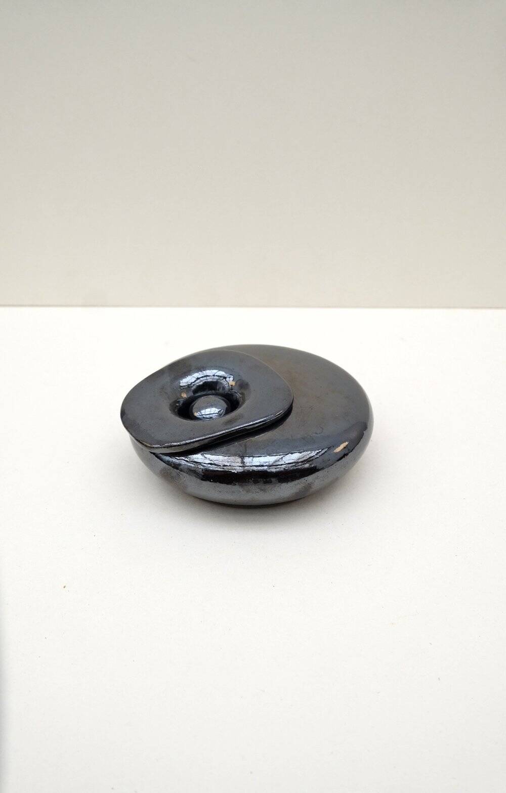 Glazed ceramic ashtray