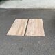 Renovated square extendable dining table in raw solid cherry wood, Louis XVI style.