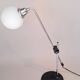 Chrome and white opaline pendulum lamp, 1970.