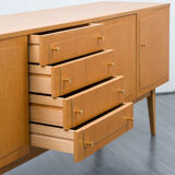 Very large vintage row, oak, restored, 250cm