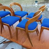 Set oval table Baumann Gondola 6 chairs years 70