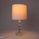 Orrefors crystal and brass table lamp for Vitrika
