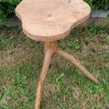 Brutalist art deco pedestal table