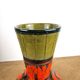 Large Sgraffito vase, structured ceramic from the 1950s.