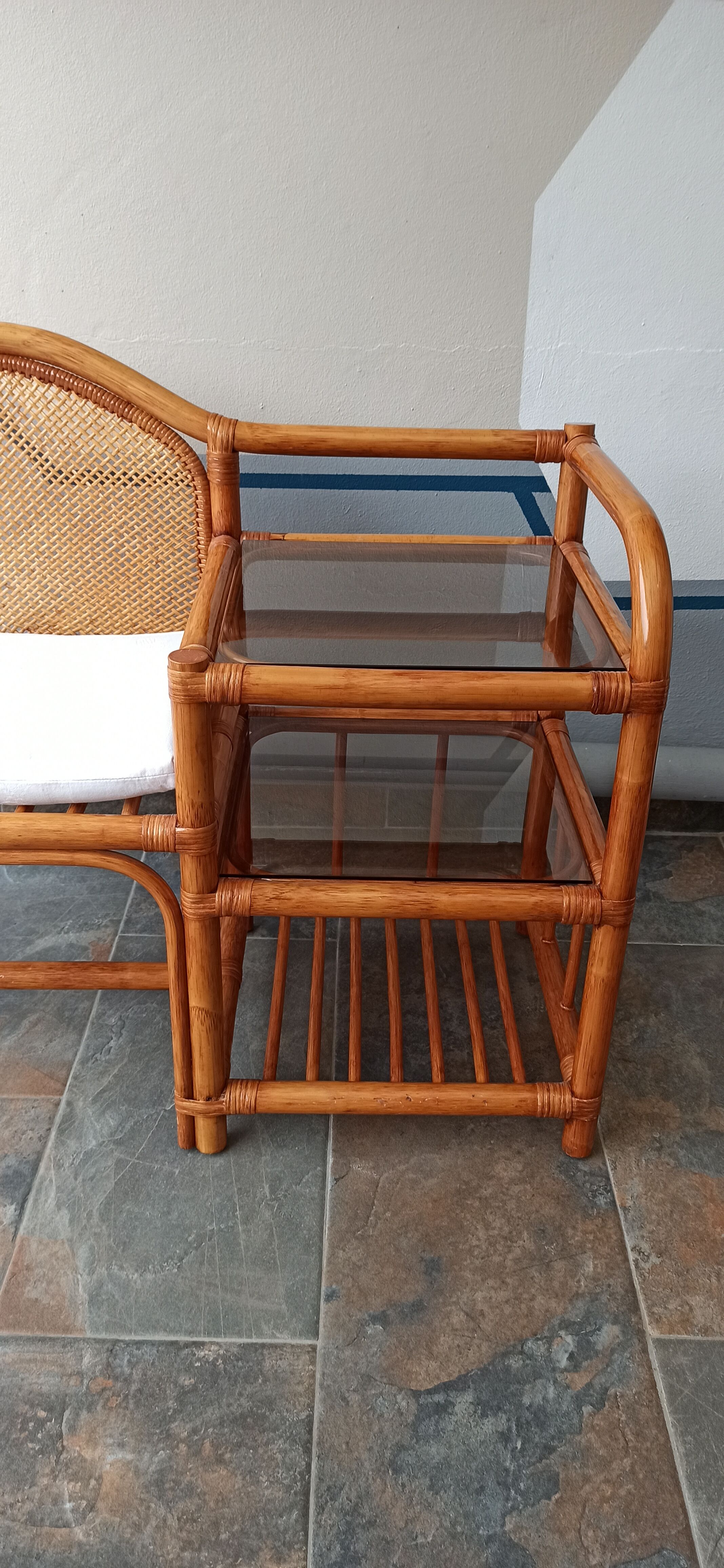 Furniture phone bamboo rattan and wicker
