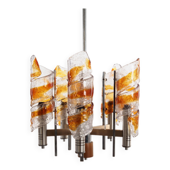 Pendant lamp, Murano glass, Italian design, 1970s, production: Italy