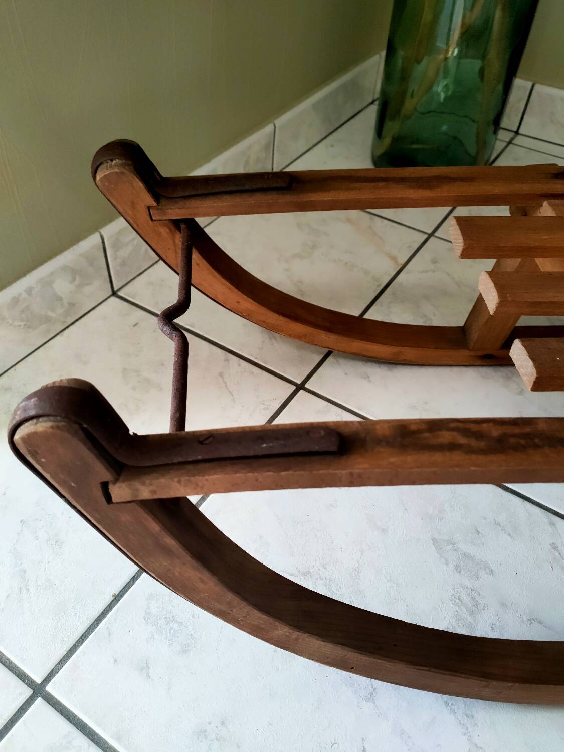 Old Davos wooden sled