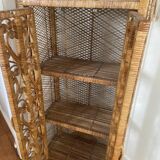 Peacock rattan bookshelf
