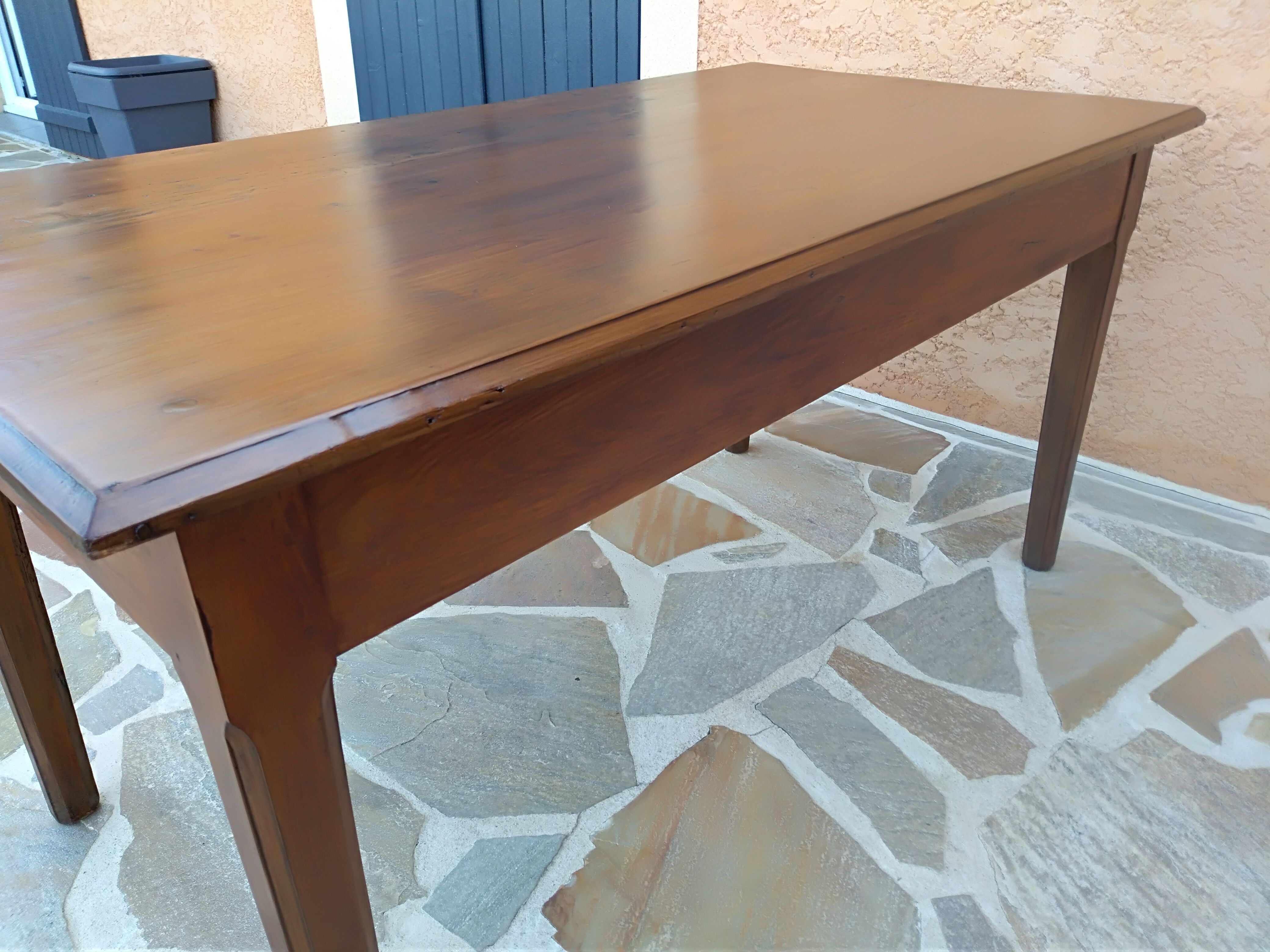 Vintage 1920s wooden farm table