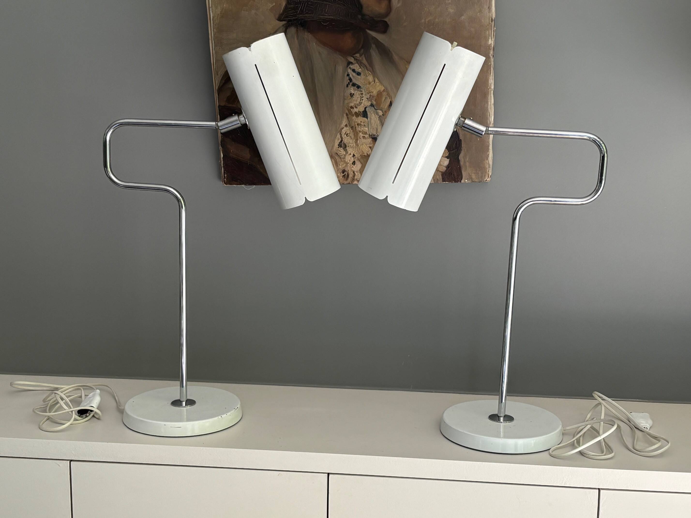 pair of Bergboms model B 090 articulated lamps - Sweden 70s/80s