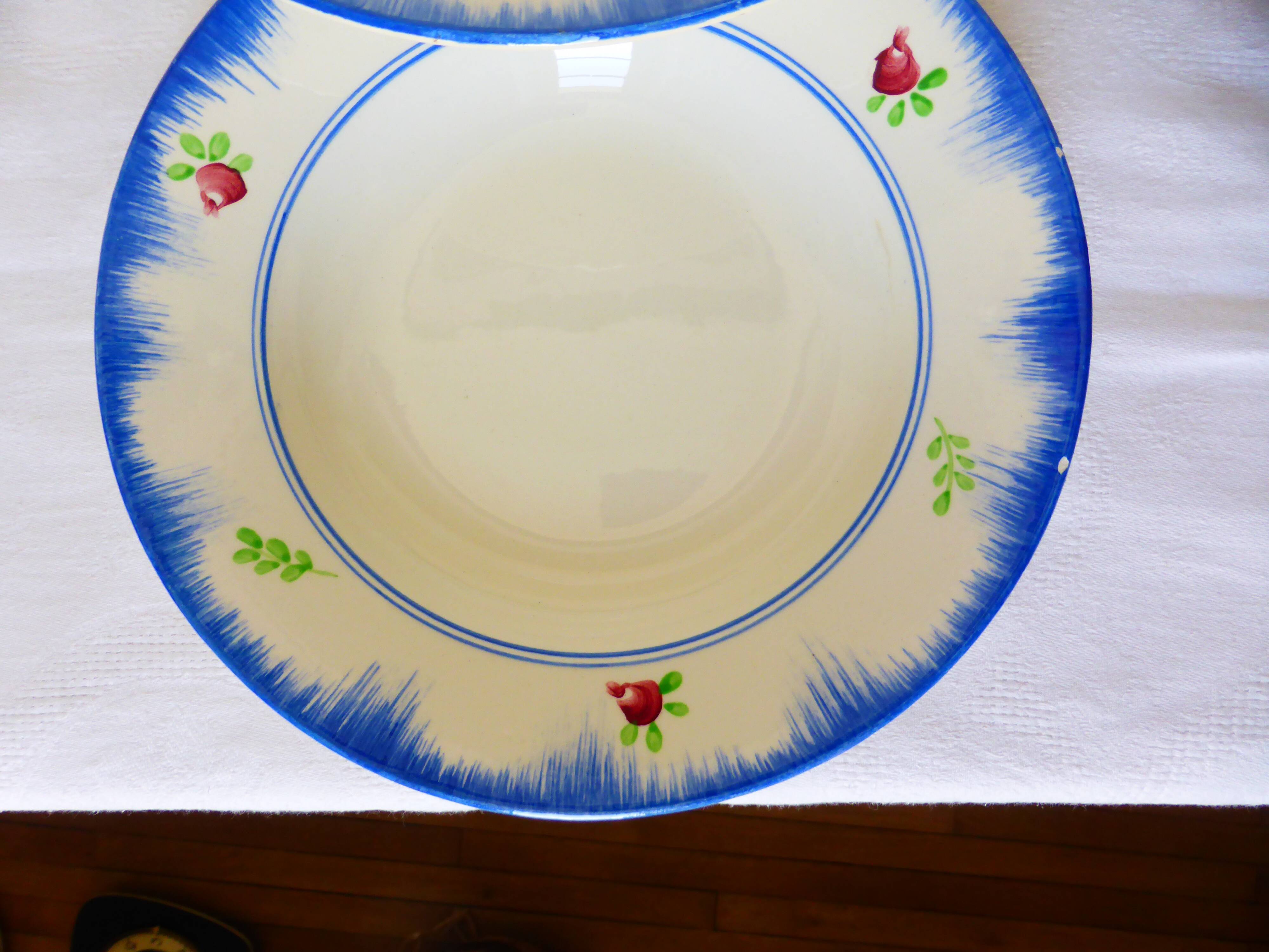 4 deep plates Gien model Bagatelle 210746