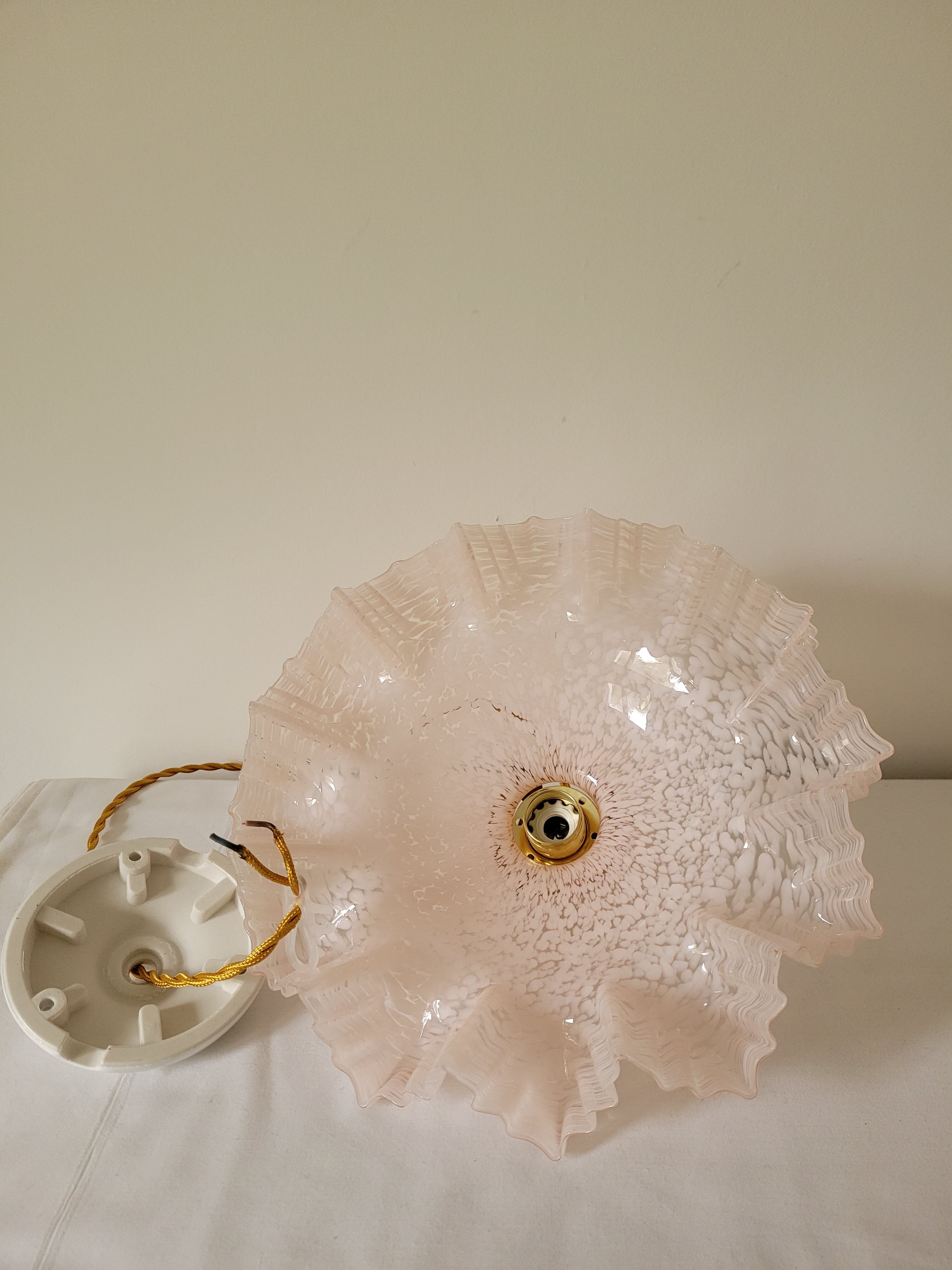 Pink Clichy glass pendant lamp