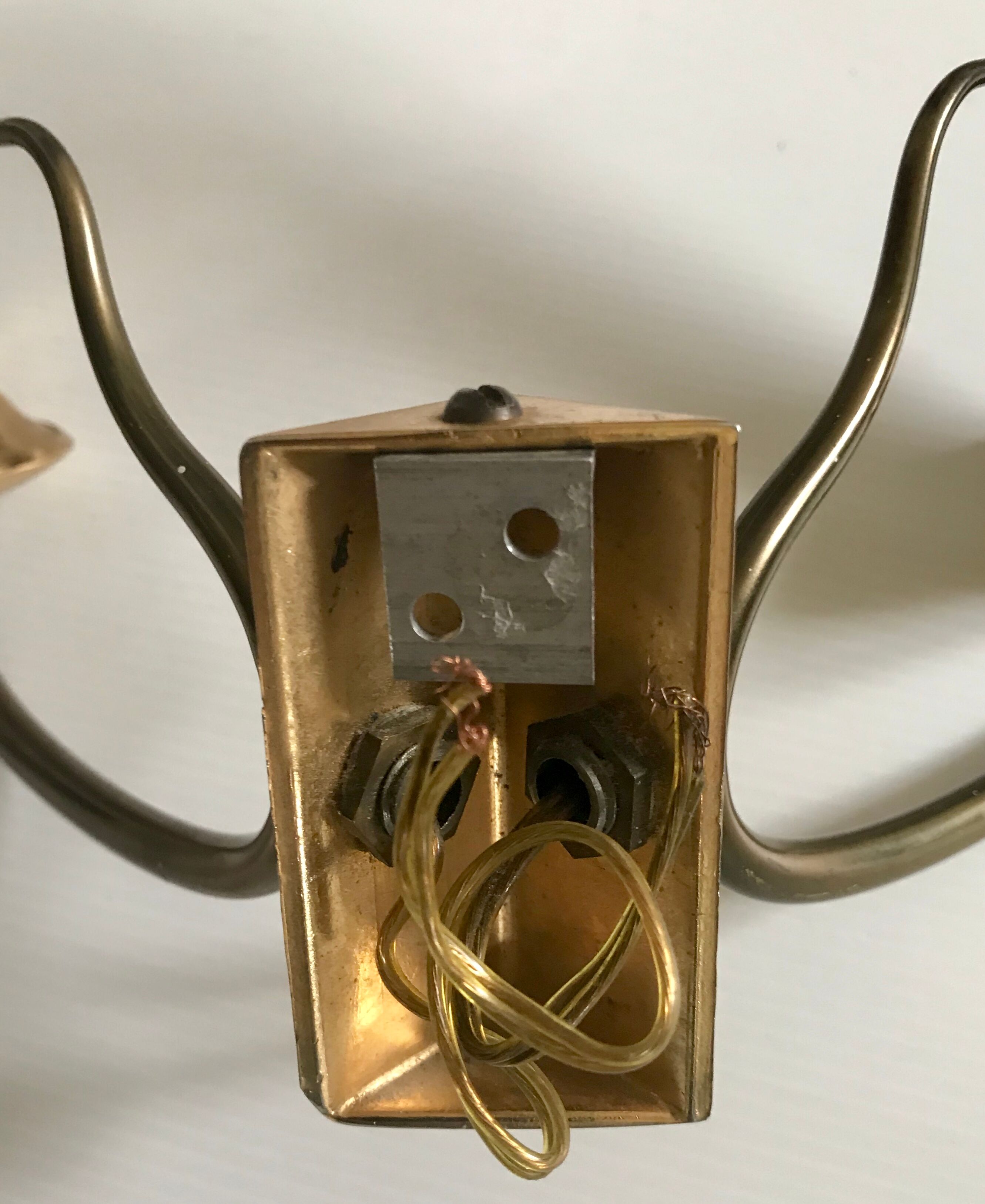 Brass wall lamp circa 1950