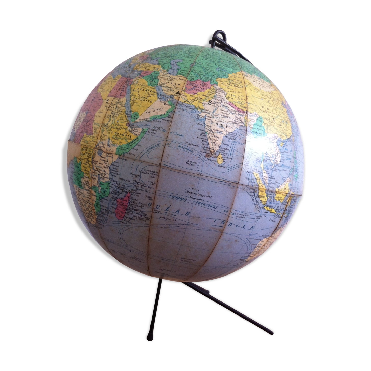 Tripod terrestrial globe