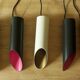 Set of 5 cylindrical bar pendant lights after Raak, 1970s