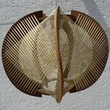 Scandinavian hanging lamp wire and wood