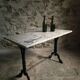 French bistro table made of marble with a cast iron base, 1920s–1930s.