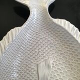 Ceramic dish white fish breaks